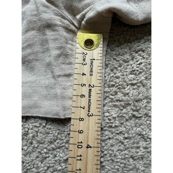 Jason Wu Linen Blend Two-Button High Waisted Pleated Short Beige Women's Size 4 - Picture 8 of 8